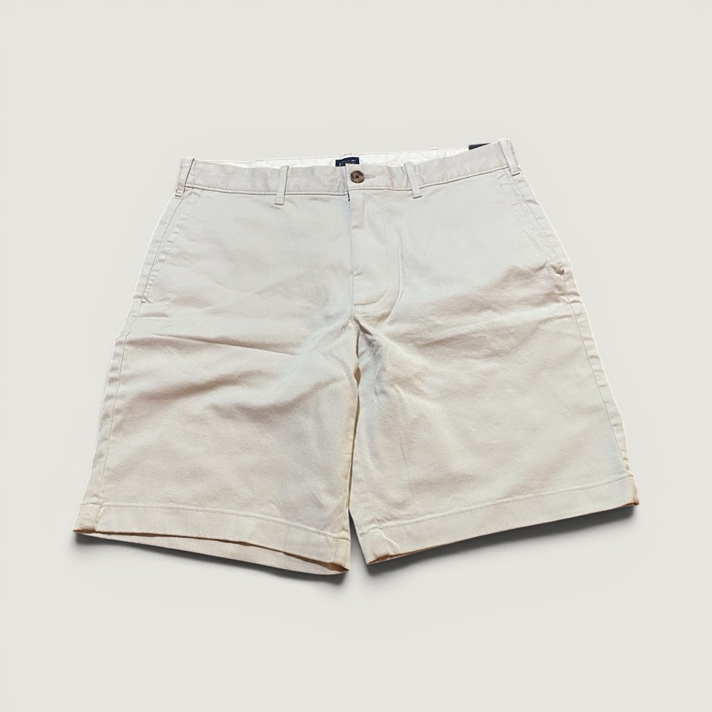 NWT J. Crew Factory Men's 9" Flex Chino Short 33 Light Beige Casual Golf Pockets